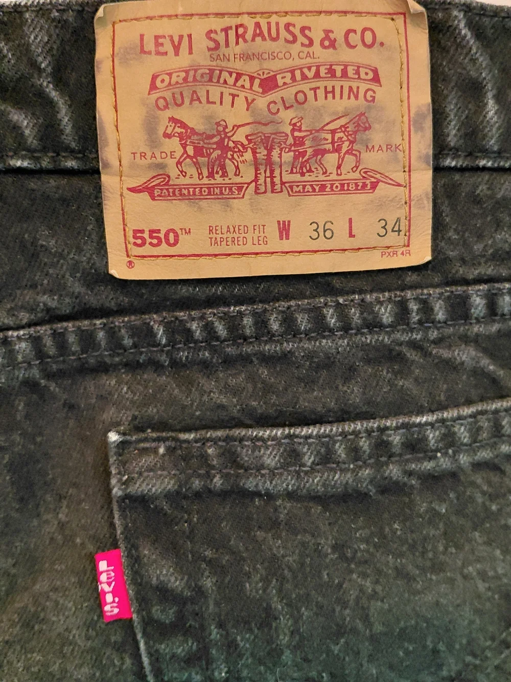 Levi's Men's Relaxed Fit Black Denim Jeans #2394
